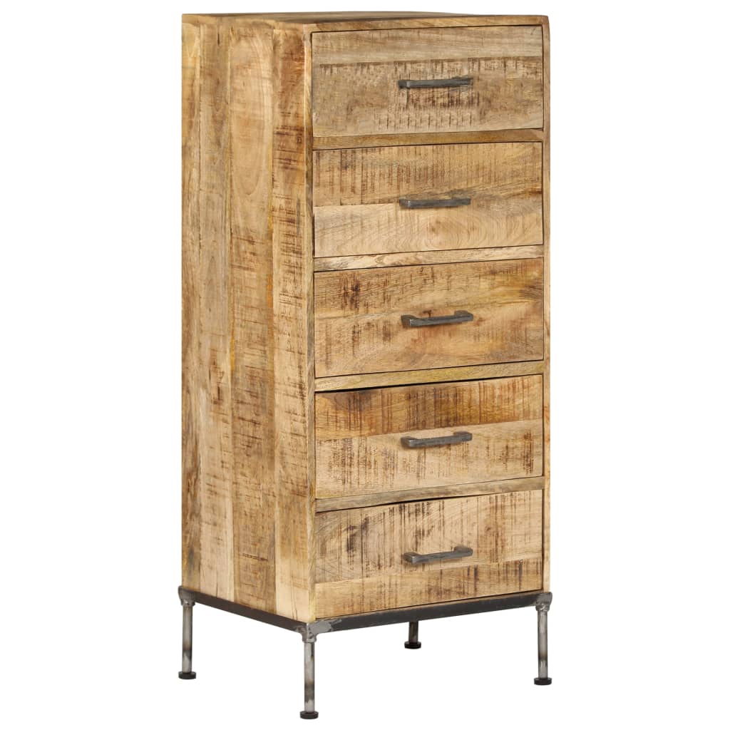 Cómoda de madera maciza de mango 45x35x106 cm v9880 Vetonek