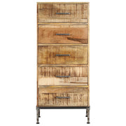 Vetonek Cómoda de madera maciza de mango 45x35x106 cm