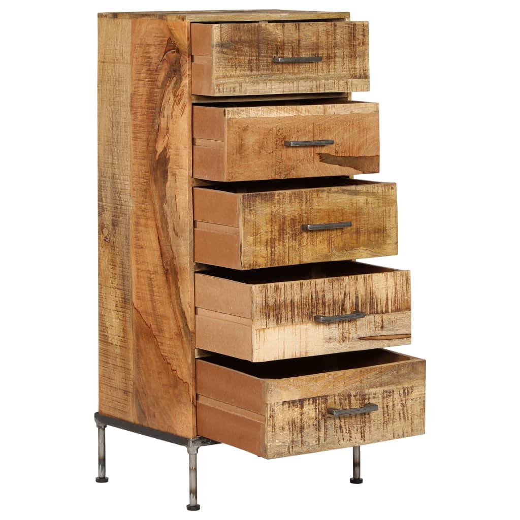 Cómoda de madera maciza de mango 45x35x106 cm - Vetonek