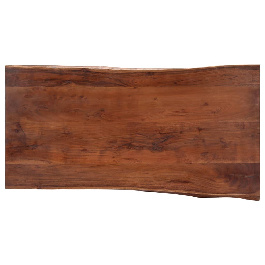 Mesa de centro borde natural madera maciza acacia 115x60x40 cm vidaXL