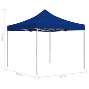 Carpa plegable profesional de aluminio azul 3x3 m v0367 - Vetonek