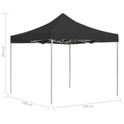 Carpa plegable profesional de aluminio antracita 3x3 m - Vetonek