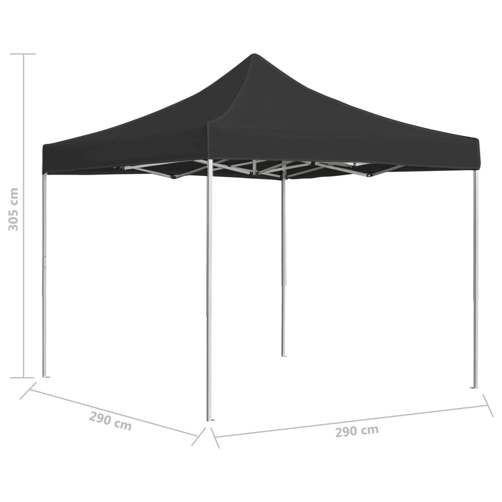 Carpa plegable profesional de aluminio antracita 3x3 m - Vetonek