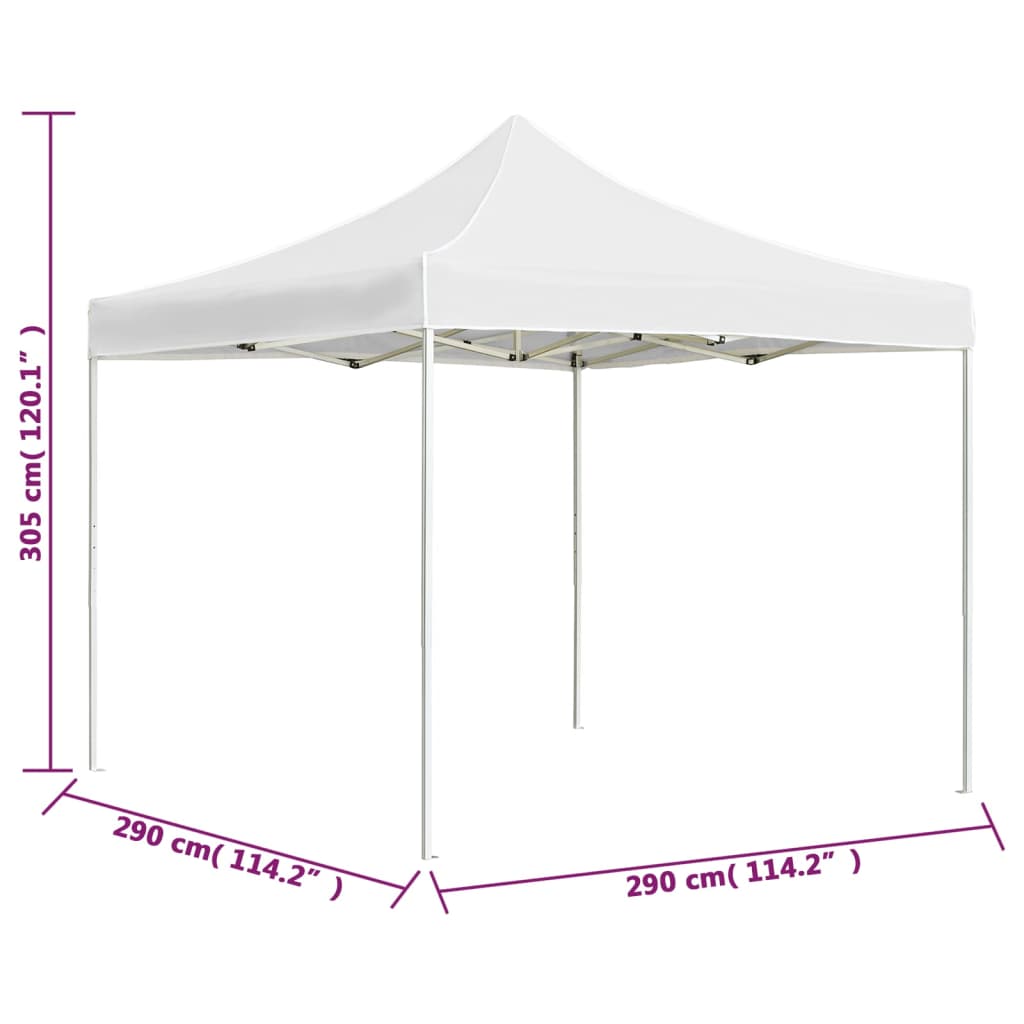 Carpa plegable profesional de aluminio blanco 3x3 m v0398 - Vetonek