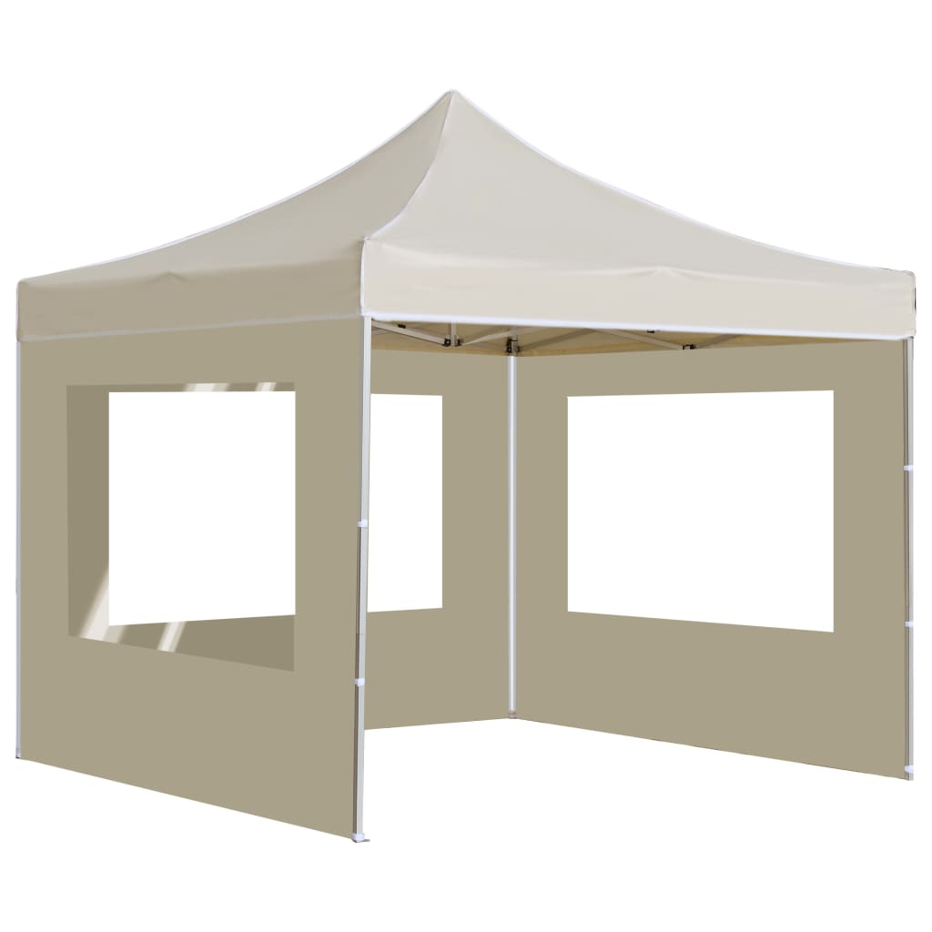 Vetonek Carpa plegable profesional con paredes aluminio crema 3x3 m