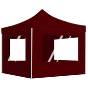 Carpa plegable profesional y paredes aluminio rojo tinto 3x3m v0435 Vetonek