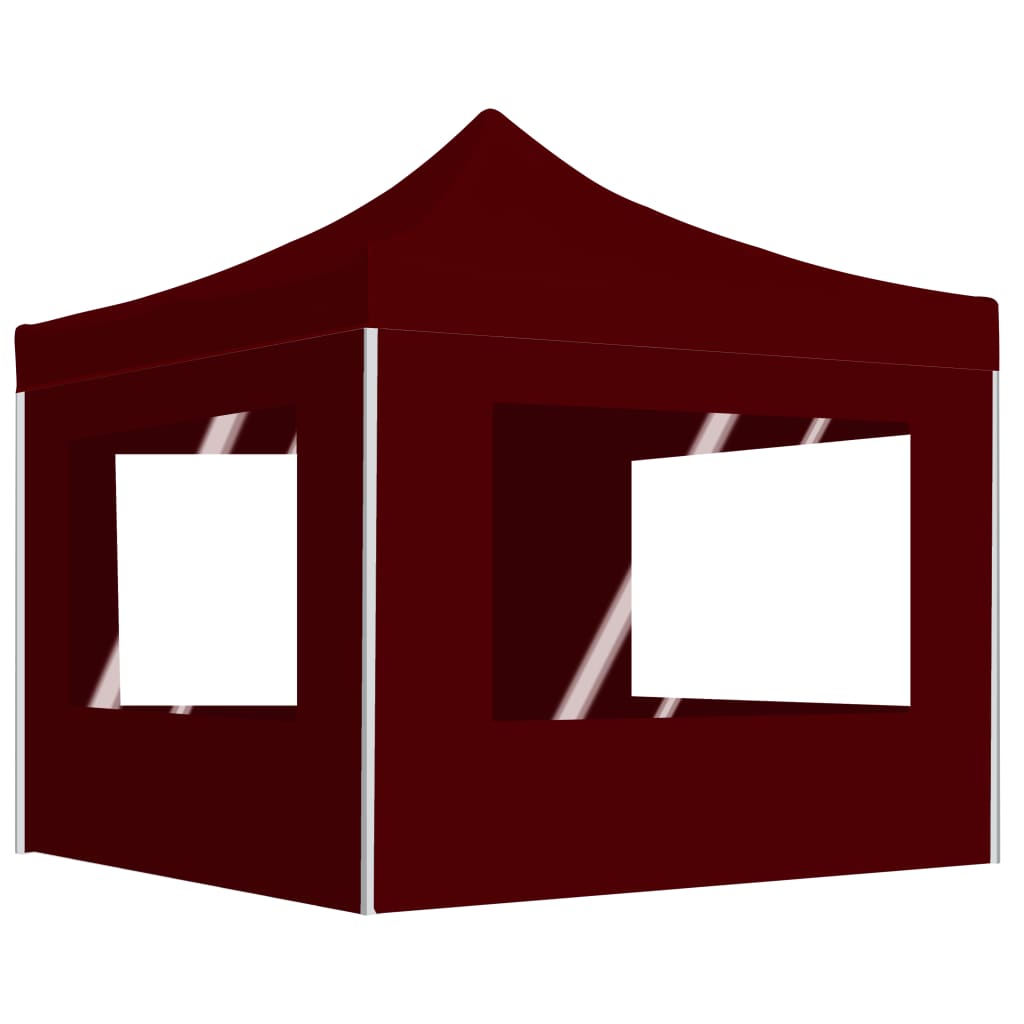Carpa plegable profesional y paredes aluminio rojo tinto 3x3m v0435 Vetonek