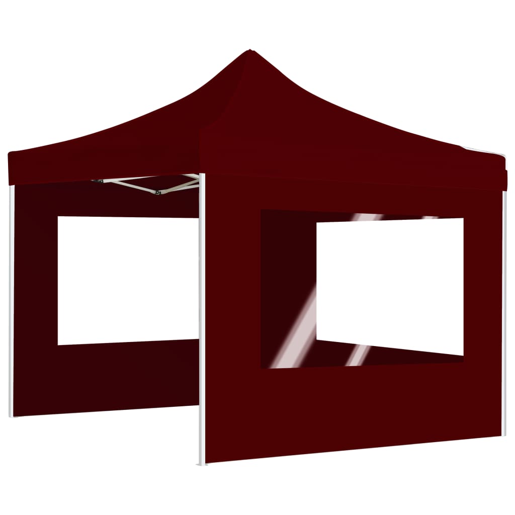 Carpa plegable profesional y paredes aluminio rojo tinto 3x3m v0435 - Vetonek
