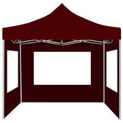 Carpa plegable profesional y paredes aluminio rojo tinto 3x3m v0435 - Vetonek