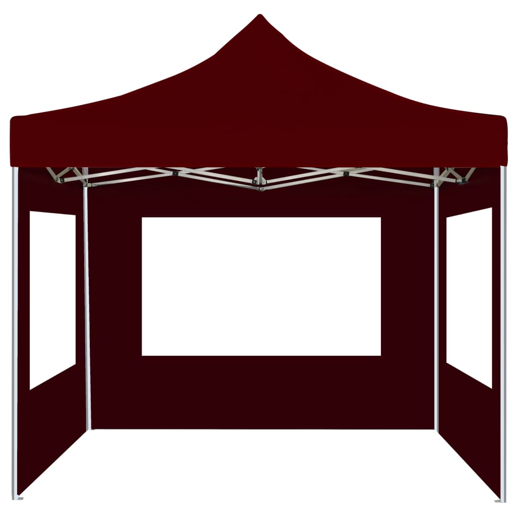 Carpa plegable profesional y paredes aluminio rojo tinto 3x3m v0435 - Vetonek