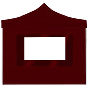 Carpa plegable profesional y paredes aluminio rojo tinto 3x3m v0435 - Vetonek