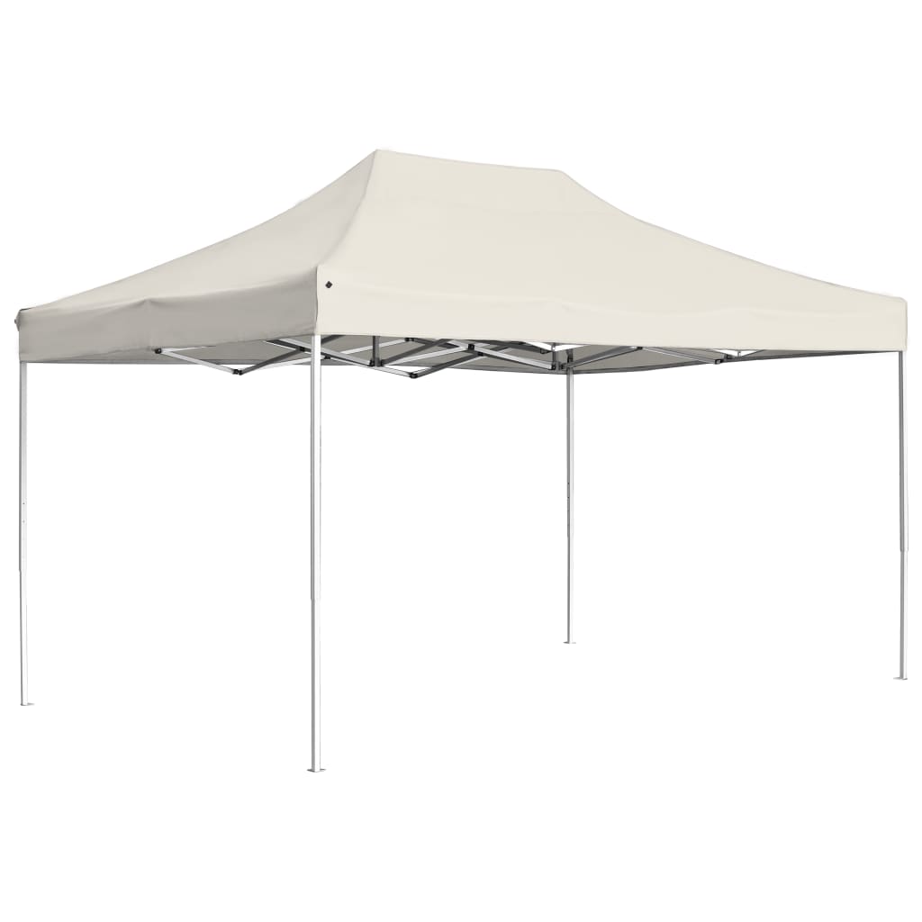 Carpa plegable profesional de aluminio crema 4,5x3 m v0459 Vetonek