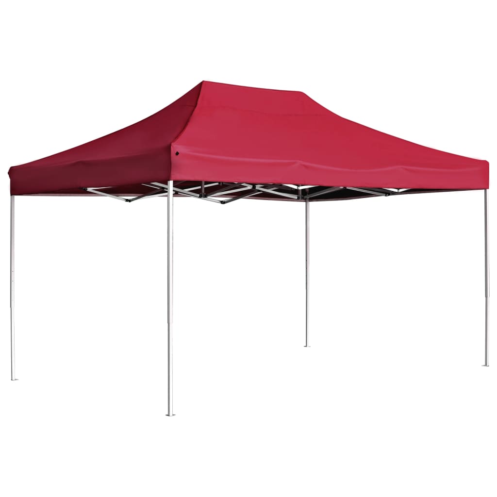 Carpa plegable profesional de aluminio rojo vino tinto 4,5x3m v0480 Vetonek