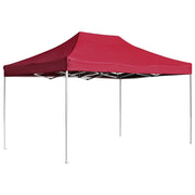 Carpa plegable profesional de aluminio rojo vino tinto 4,5x3m v0480 Vetonek