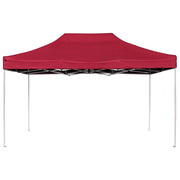Vetonek Carpa plegable profesional de aluminio rojo vino tinto 4,5x3m