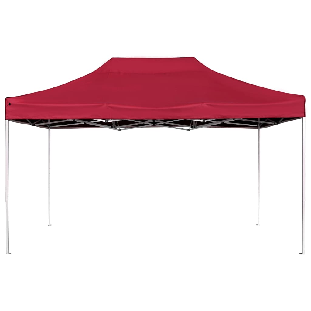 Vetonek Carpa plegable profesional de aluminio rojo vino tinto 4,5x3m