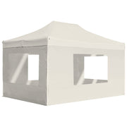 Carpa plegable profesional con paredes aluminio crema 4,5x3 m v0503 Vetonek