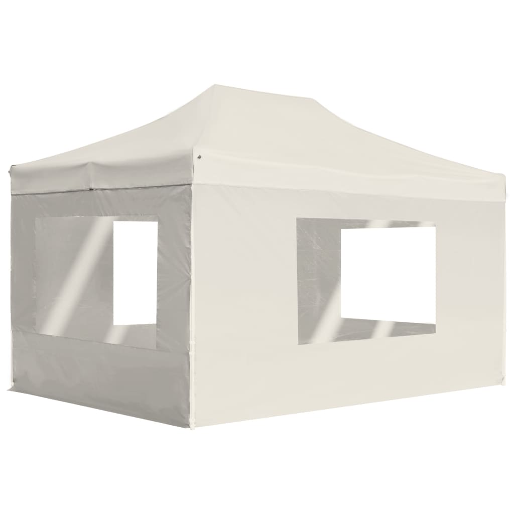 Carpa plegable profesional con paredes aluminio crema 4,5x3 m v0503 Vetonek