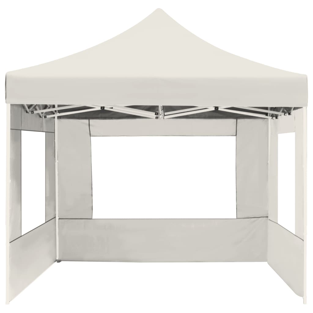 Carpa plegable profesional con paredes aluminio crema 4,5x3 m v0503 - Vetonek