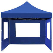 Carpa plegable profesional con paredes aluminio azul 4,5x3 m v0510 - Vetonek