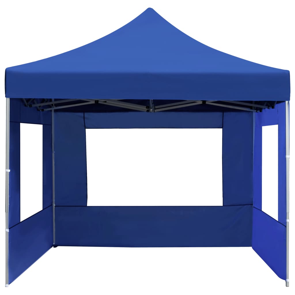 Carpa plegable profesional con paredes aluminio azul 4,5x3 m v0510 - Vetonek