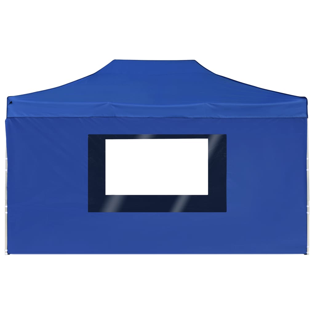 Carpa plegable profesional con paredes aluminio azul 4,5x3 m v0510 - Vetonek