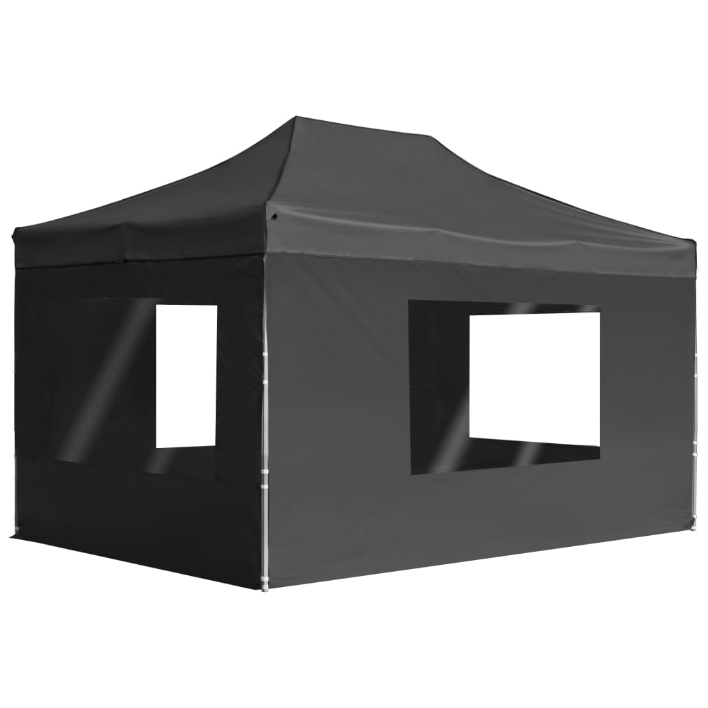 Carpa plegable con paredes aluminio gris antracita 4,5x3 m v0527 Vetonek