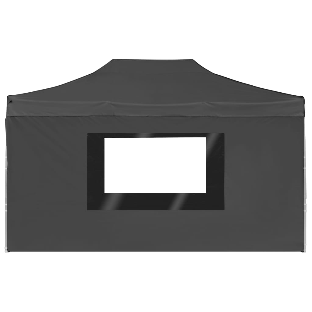 Carpa plegable con paredes aluminio gris antracita 4,5x3 m v0527 - Vetonek