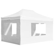 Carpa plegable profesional con paredes aluminio blanca 4,5x3 m v0541 Vetonek