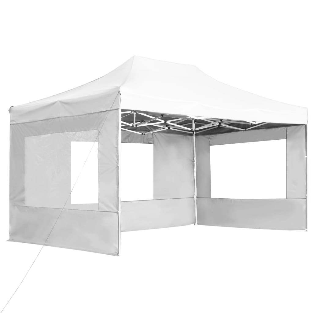 Vetonek Carpa plegable profesional con paredes aluminio blanca 4,5x3 m