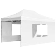 Carpa plegable profesional con paredes aluminio blanca 4,5x3 m v0541 - Vetonek