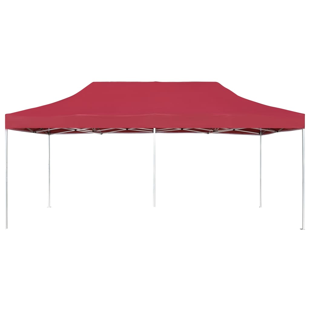 Vetonek Carpa plegable profesional de aluminio rojo vino tinto 6x3m