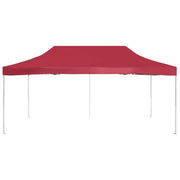 Carpa plegable profesional de aluminio rojo vino tinto 6x3m v0589 - Vetonek