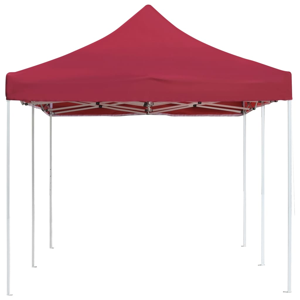 Carpa plegable profesional de aluminio rojo vino tinto 6x3m v0589 - Vetonek