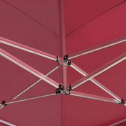 Carpa plegable profesional de aluminio rojo vino tinto 6x3m v0589 - Vetonek