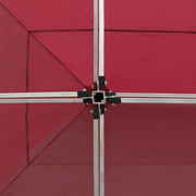 Carpa plegable profesional de aluminio rojo vino tinto 6x3m v0589 - Vetonek