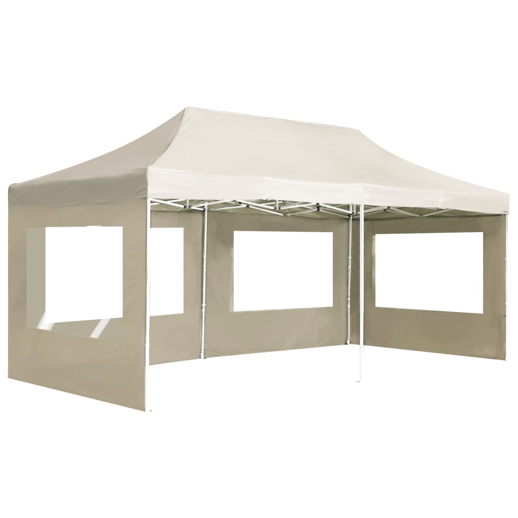 Vetonek Carpa plegable profesional y paredes aluminio crema 6x3m