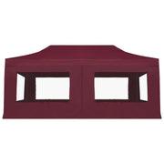Vetonek Carpa plegable profesional y paredes aluminio rojo tinto 6x3m