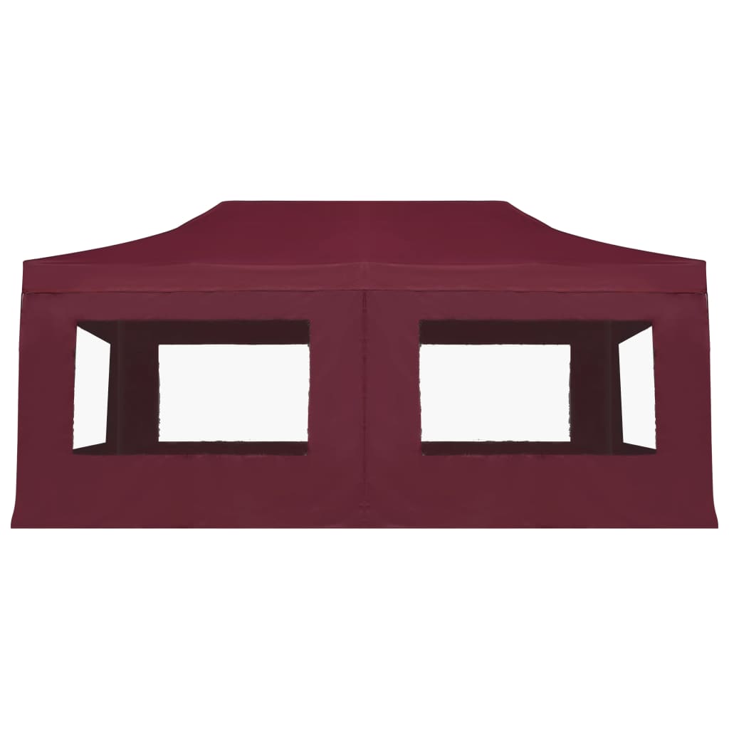 Vetonek Carpa plegable profesional y paredes aluminio rojo tinto 6x3m