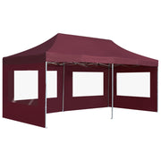 Carpa plegable profesional y paredes aluminio rojo tinto 6x3m v0633 - Vetonek