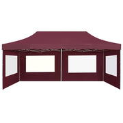 Carpa plegable profesional y paredes aluminio rojo tinto 6x3m v0633 - Vetonek