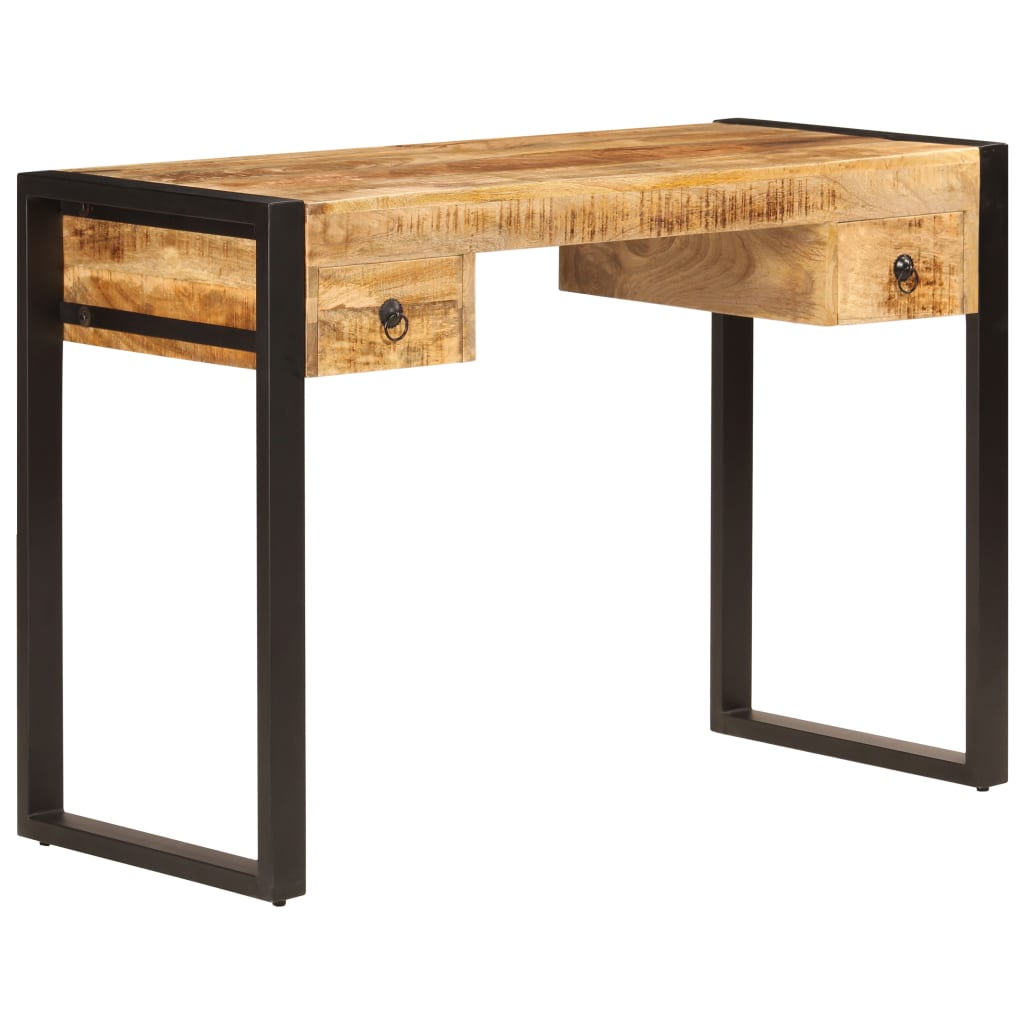 Desktop Table 2 Drawers Wood Wood Mango 110x50x77 cm