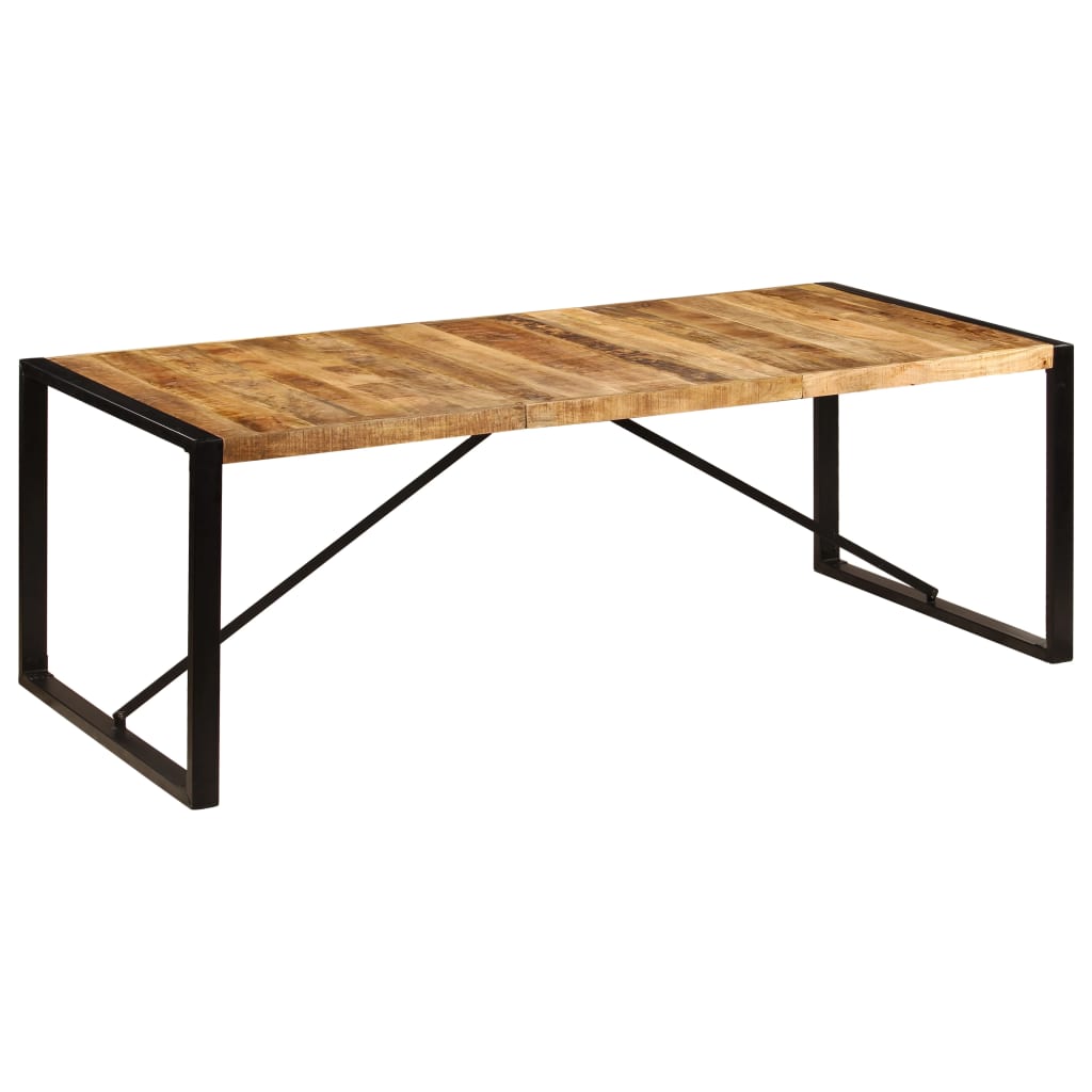 Vetonek Mesa de comedor de madera maciza de mango 220x100x75 cm