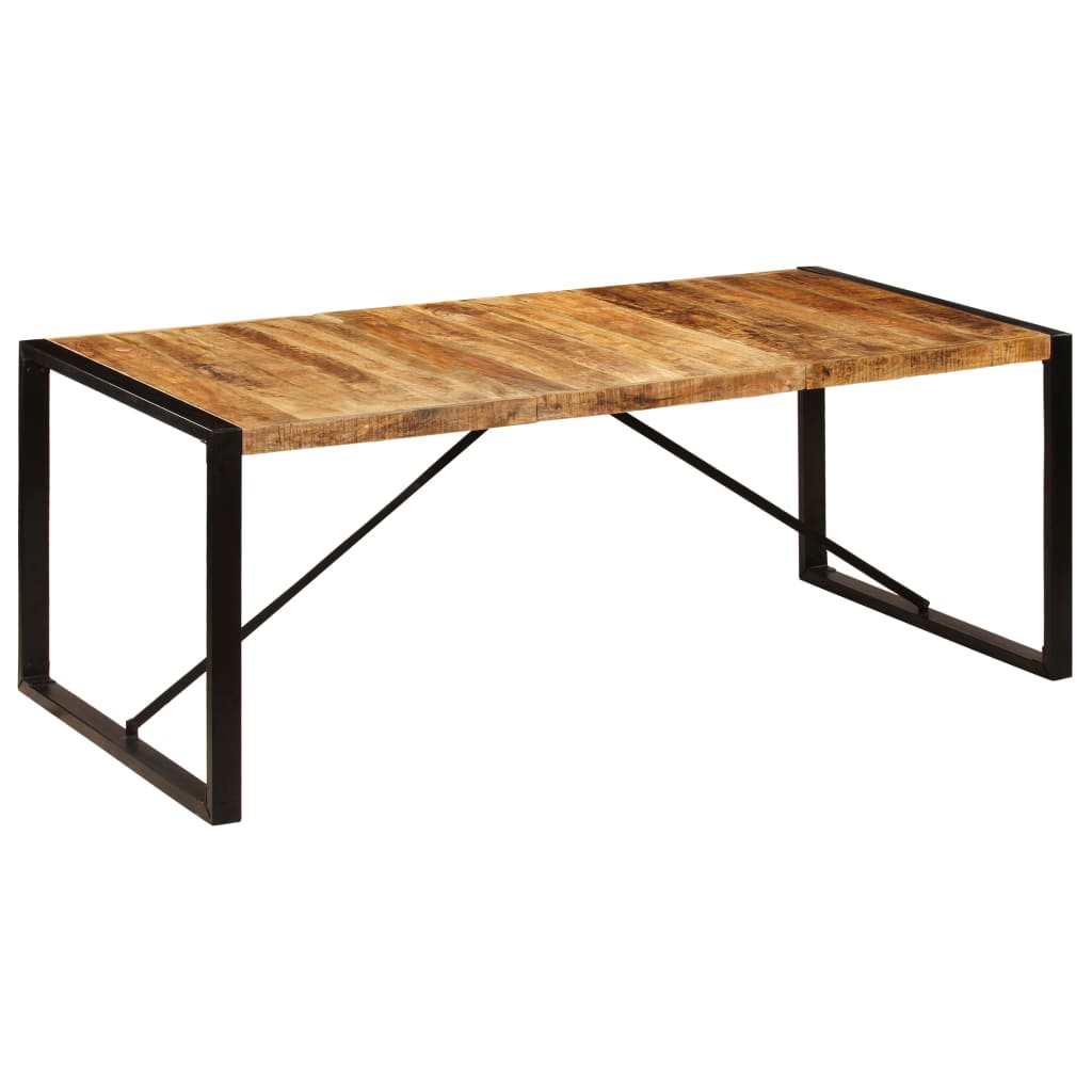 Vetonek Mesa de comedor de madera maciza de mango 200x100x75 cm