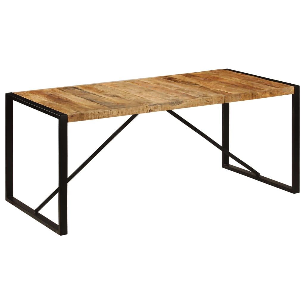 Vetonek Mesa de comedor madera maciza de mango 180x90x75 cm