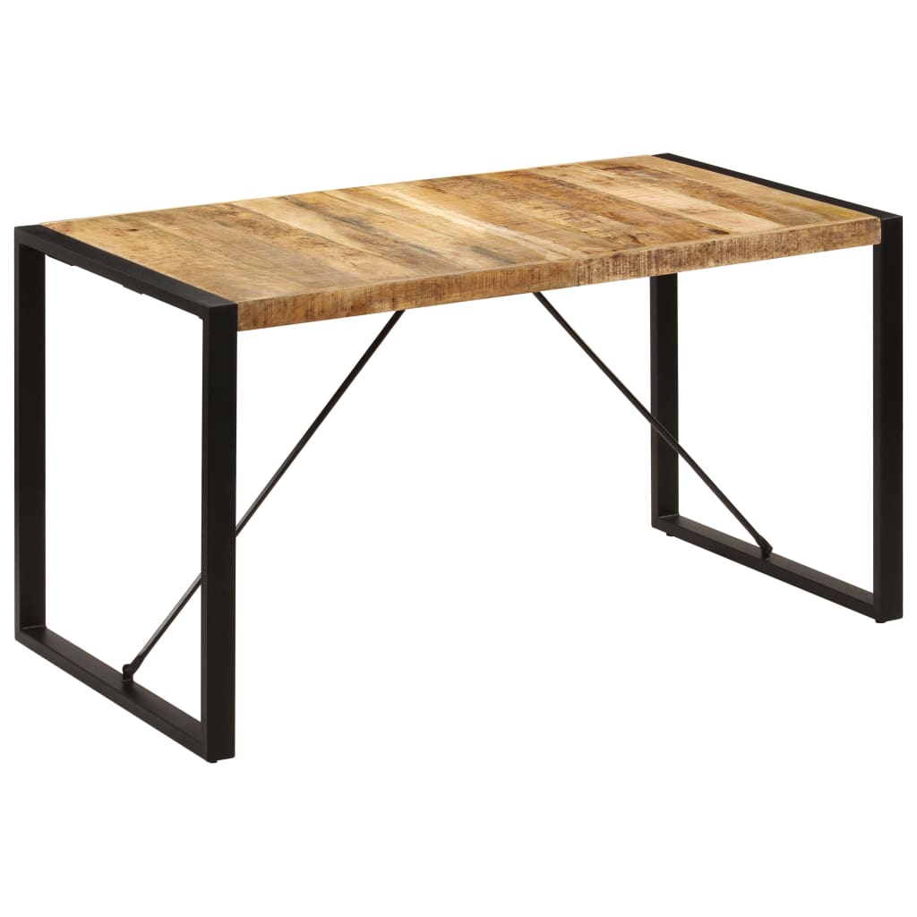 Vetonek Mesa de comedor madera maciza de mango 140x70x75 cm