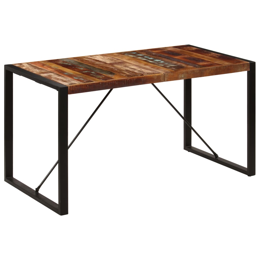 Mesa de comedor de madera maciza reciclada 140x70x75 cm vidaXL