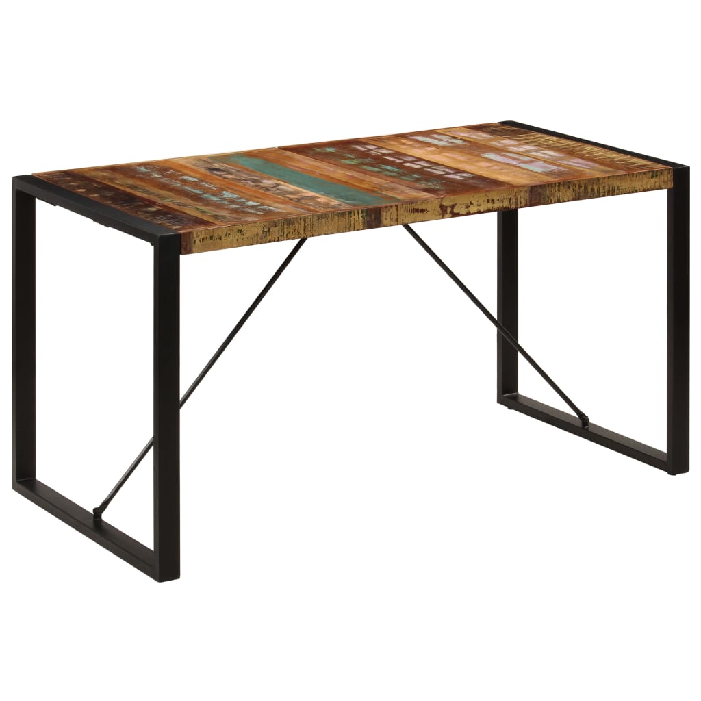 Mesa de comedor de madera maciza reciclada 140x70x75 cm vidaXL