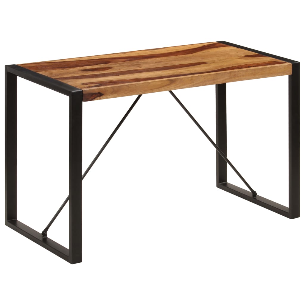 Vetonek Mesa de comedor de madera maciza de sheesham 120x60x76 cm