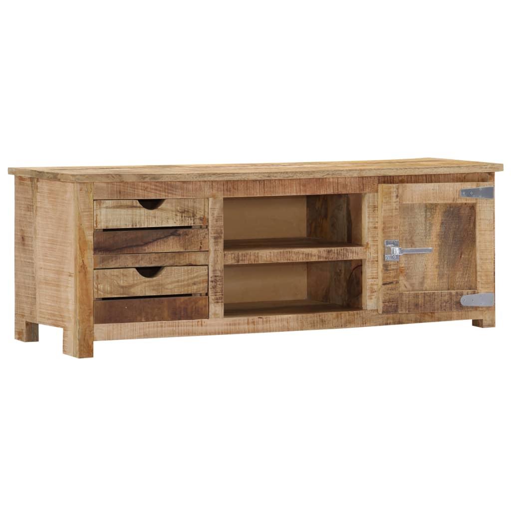 Vetonek Mueble de TV de madera maciza de mango 120x30x40 cm